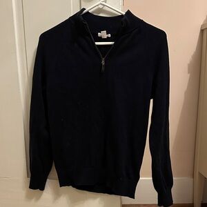 Crewcuts Navy Cotton Cashmere Quarter Zip